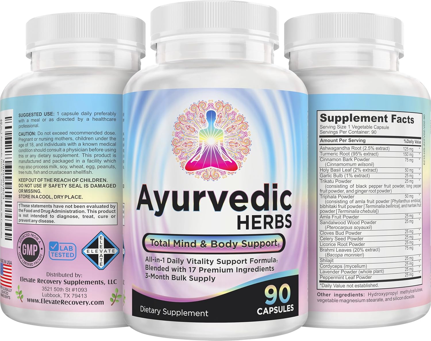 3-Month Ayurvedic Herbs Supplement 17-In-1 | Mind &Amp; Body Bal...