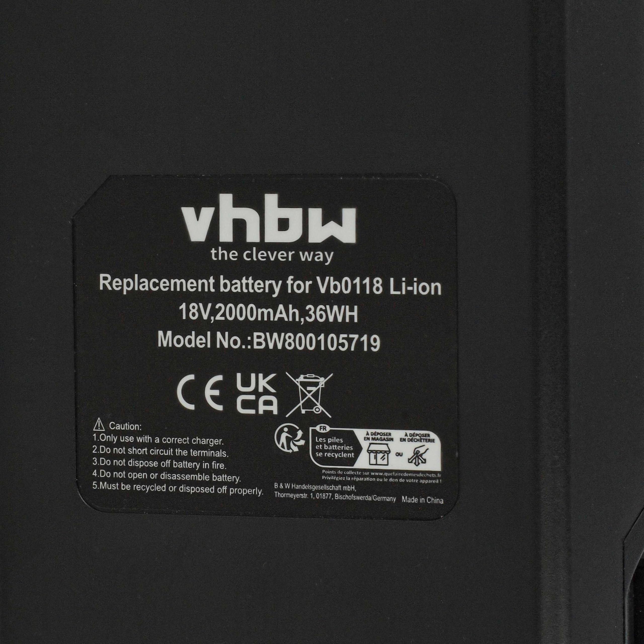 vhbw Batterie Remplacement pour Senco VB0118