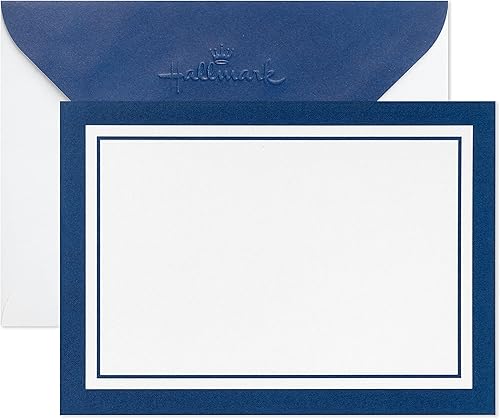 Miniatura 4 de Hallmark Surtido de tarjetas en blanco con organizador, rayas blancas y negras (40 tarjetas de notas con sobres) para graduación, solo porque sí,