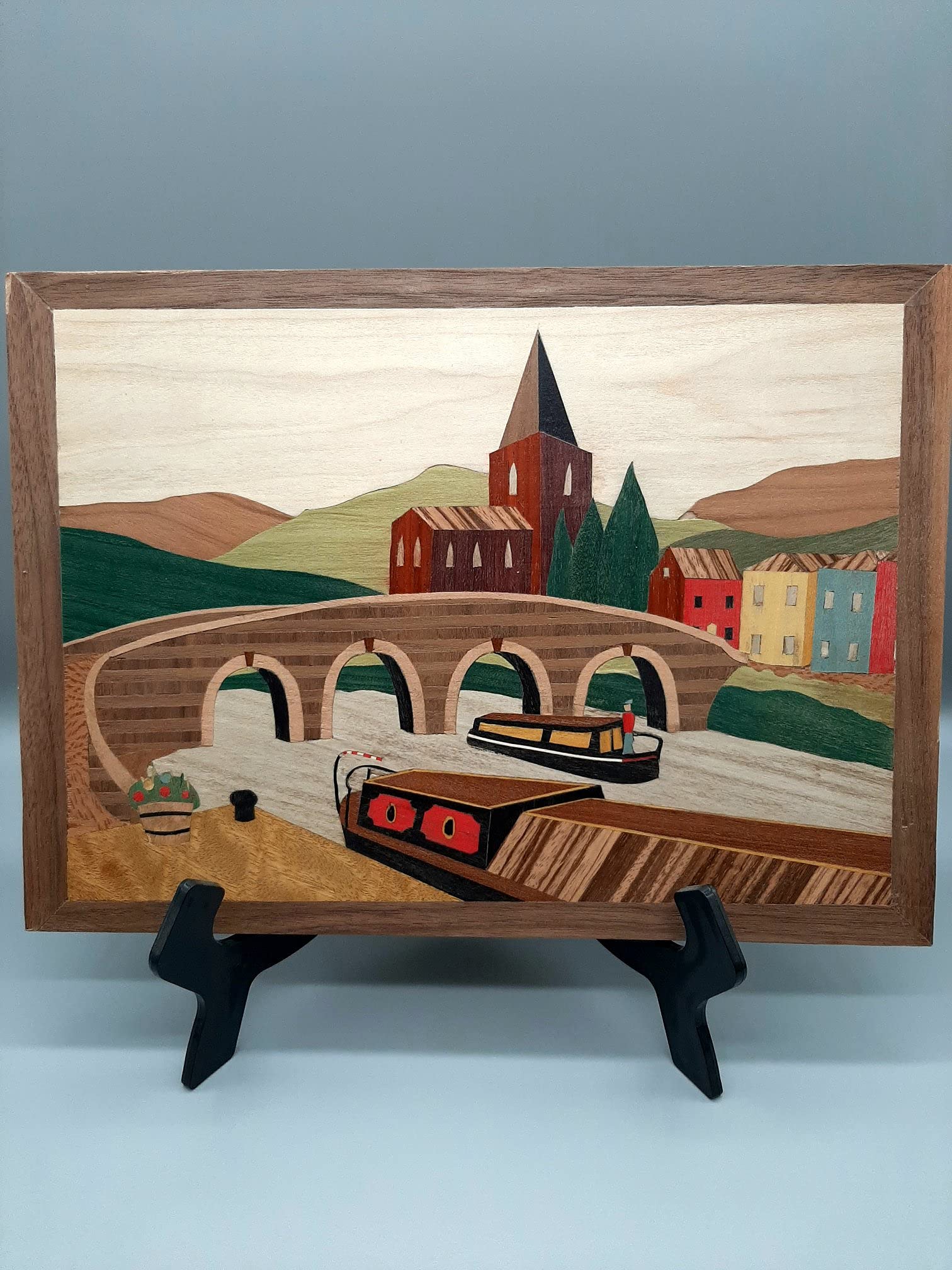 Upstream Marquetry Kit Large Wooden Picture Artworks with Frame DIY Craft Set for Your Living Room & Home Decor Kits for Adult or Beginners 330 x 238mm