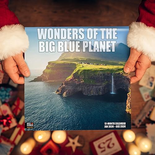 Miniatura 6 de Red Ember Signature Series - Calendario de pared mensual colgante 2024 de Wonders of the Big Blue Planet 2024  Abierto de 12 x 24 pulgadas  Papel