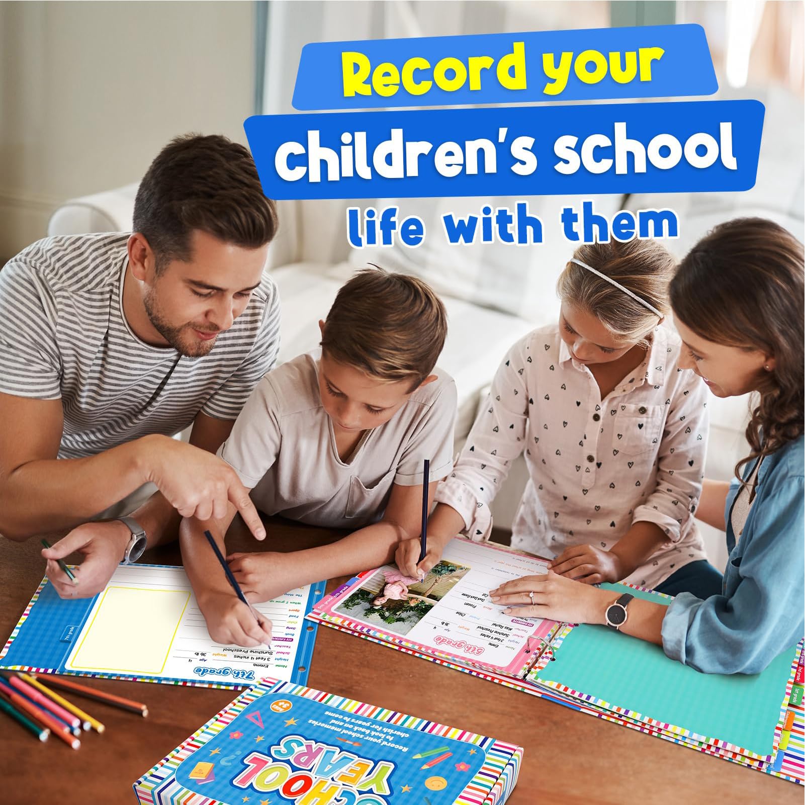 Libro dei ricordi e album dei ricordi per il periodo scolastico dei bambini | Libro dei ricordi per bambini come libro annuale per l'inizio della scuola, l'asilo