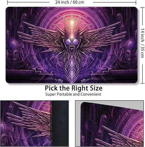 Miniatura 33 de Tapete de juego para MTG, con bolsas de almacenamiento gratis, tapete de juego de 24 x 14 pulgadas, TCG y tapete de juego de mesa para tarjetas