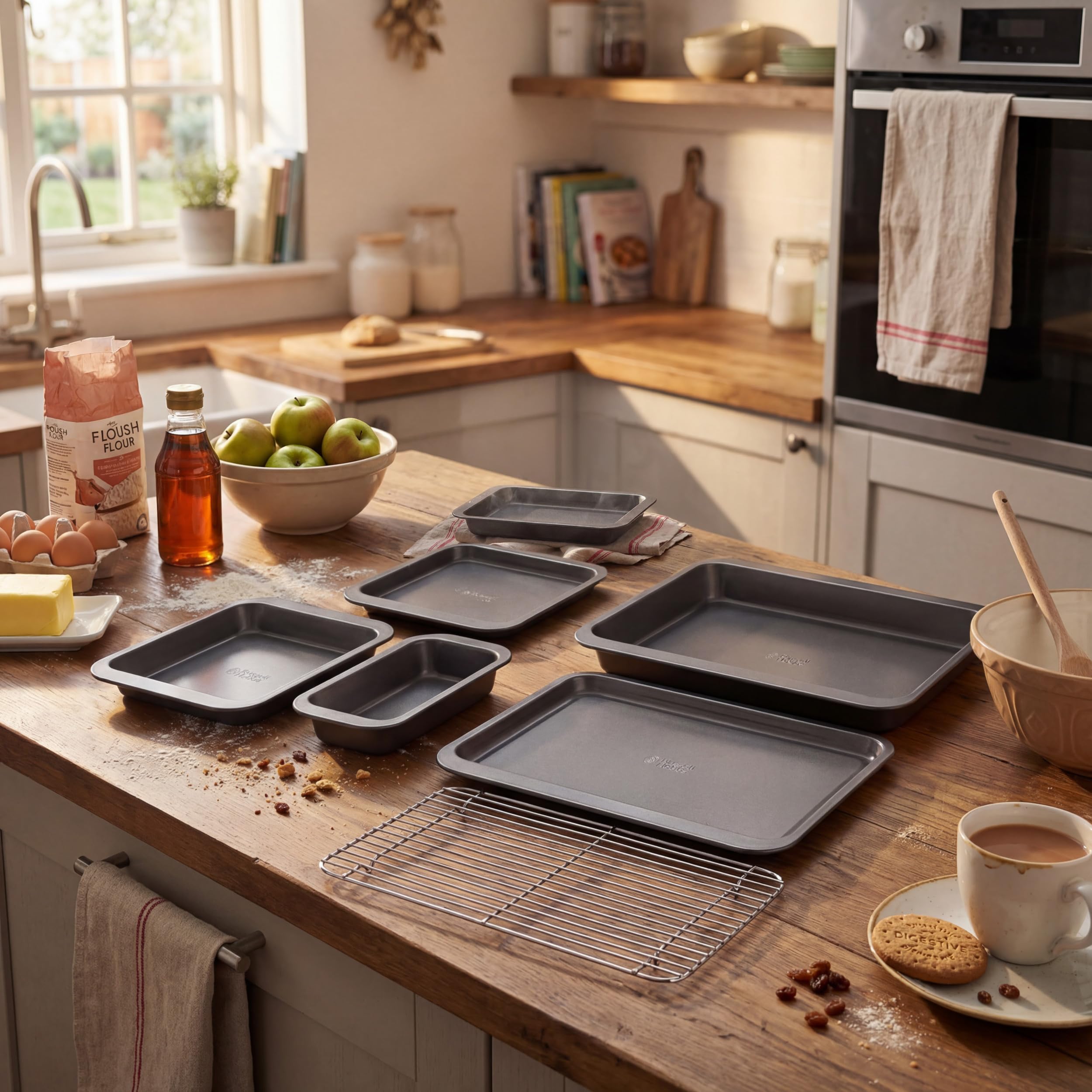 Russell Hobbs Zestaw do pieczenia 7 elem., stal węglowa nieprzywierająca