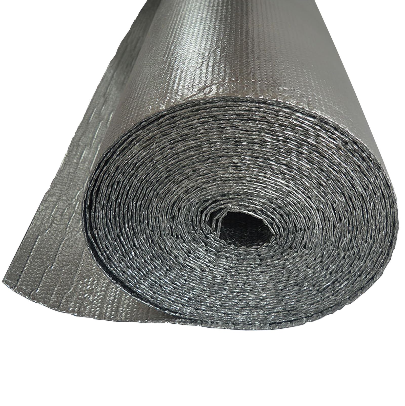 Isolierfolie Selbstklebend Isoliermatte Wärmedämmung Doppelte Aluminium-Blasenfolie Isolierrolle Wärmereflektierender Reflektor Blasenfolie Wärmespeicherung Energieeins(Size:1*50m(39in*164ft))