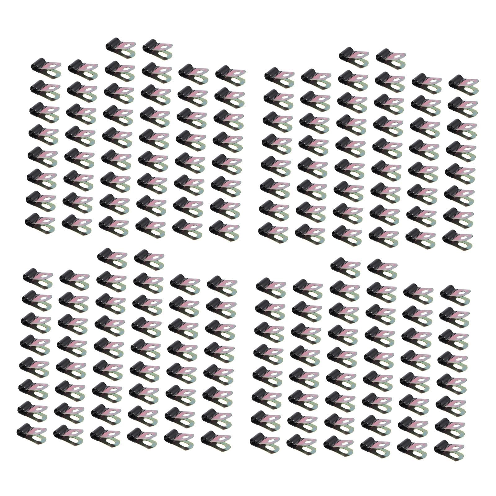 50 Piezas Abrazadera para Cable Abrazadera para para Abrazadera Metálica con Recubrimiento de Goma Uso Versátil en Instalaciones Au, 200 piezas