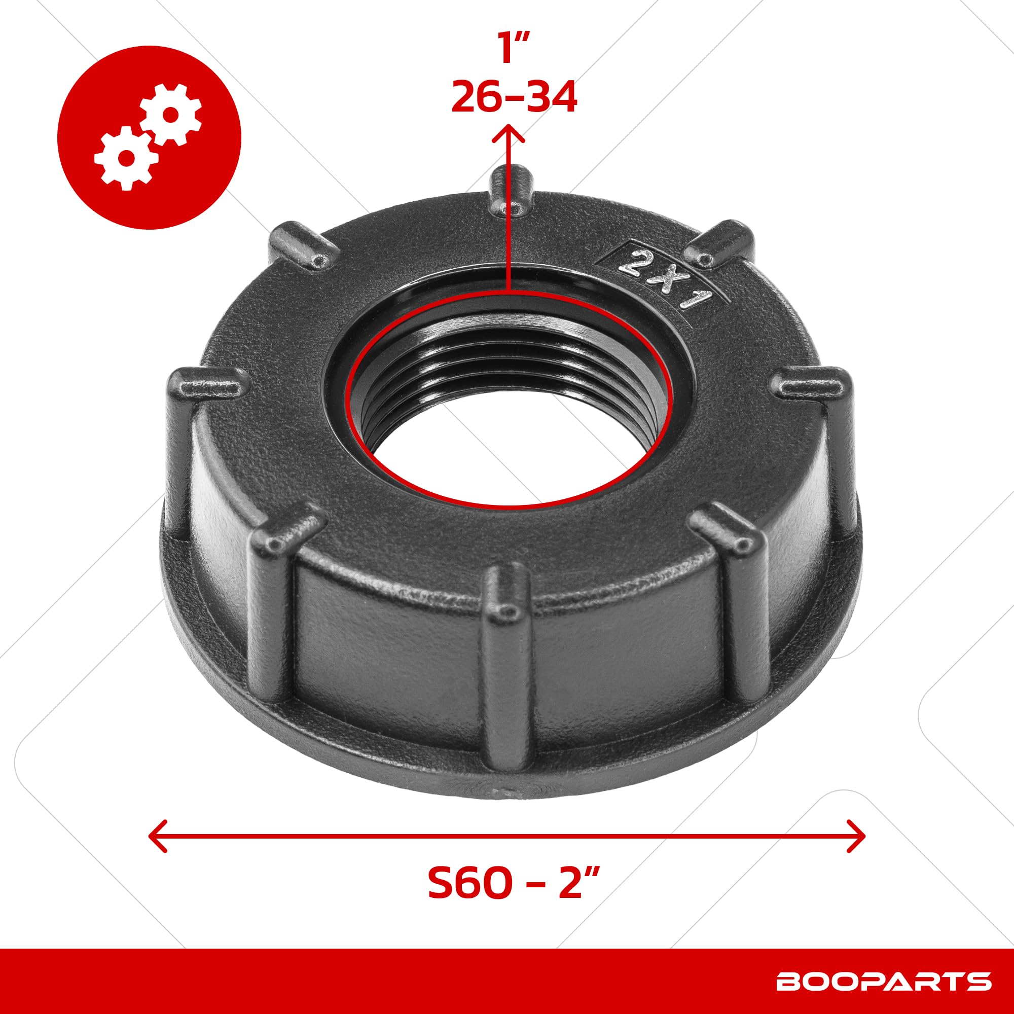 SLshiBo IBC Adapter Kappe S60x6 auf 1 Zoll Innengewinde Container Deckel Passend für 1000L SLshiBo IBC Adapter Kappe S60x6 auf 1 Zoll Innengewinde Container Deckel Passend für 1000L