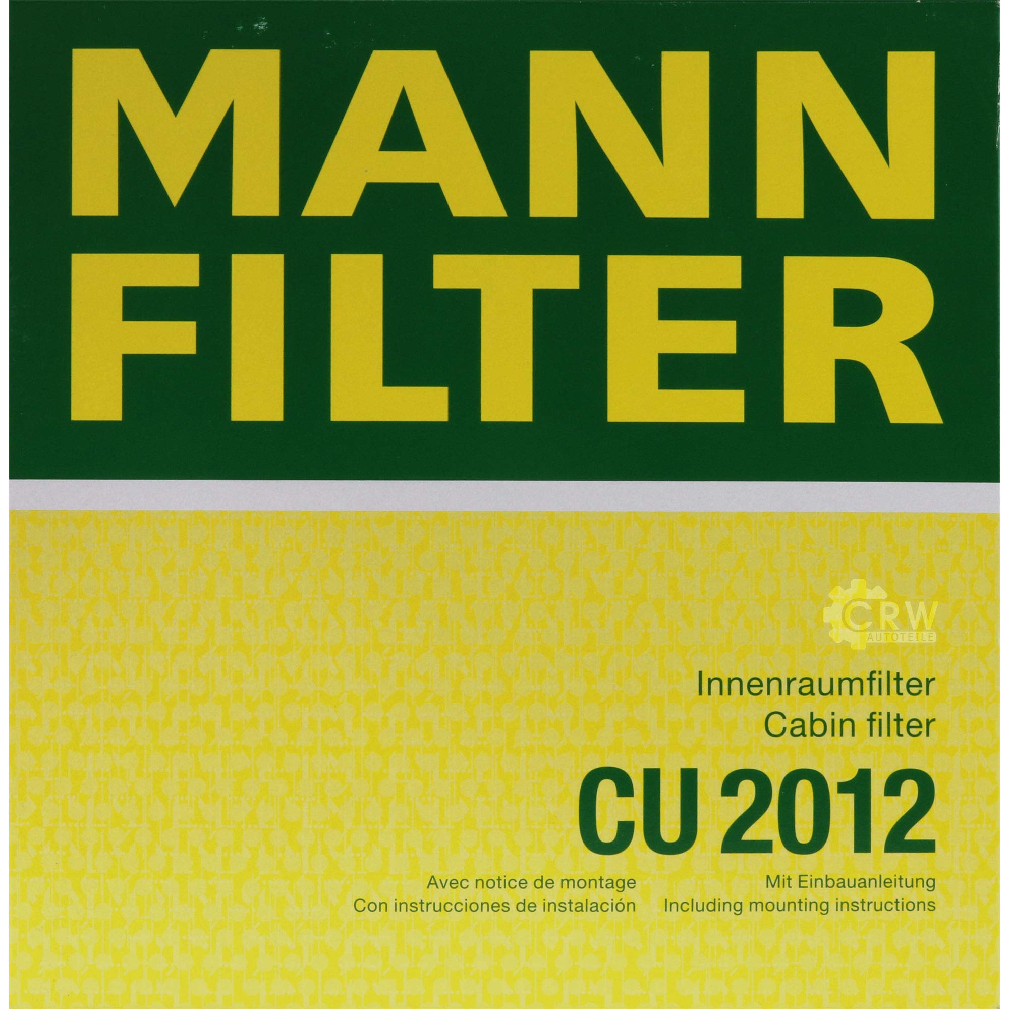 Paquete de inspección Kit de mantenimiento de filtros con filtro de aceite W 67/2, filtro de aire C 2214, filtro de combustible WK 55/3, filtro de habitáculo CU 2012, tornillo de cierre
