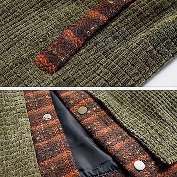 Aelfric Eden Mens Jackets Color Block Corduroy Trucker Jacket