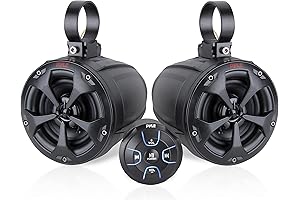 Pyle Off-Road UTV Bluetooth Speakers: 4 Inch 800W Waterproof ATV UTV Speakers PLUTV46BTA