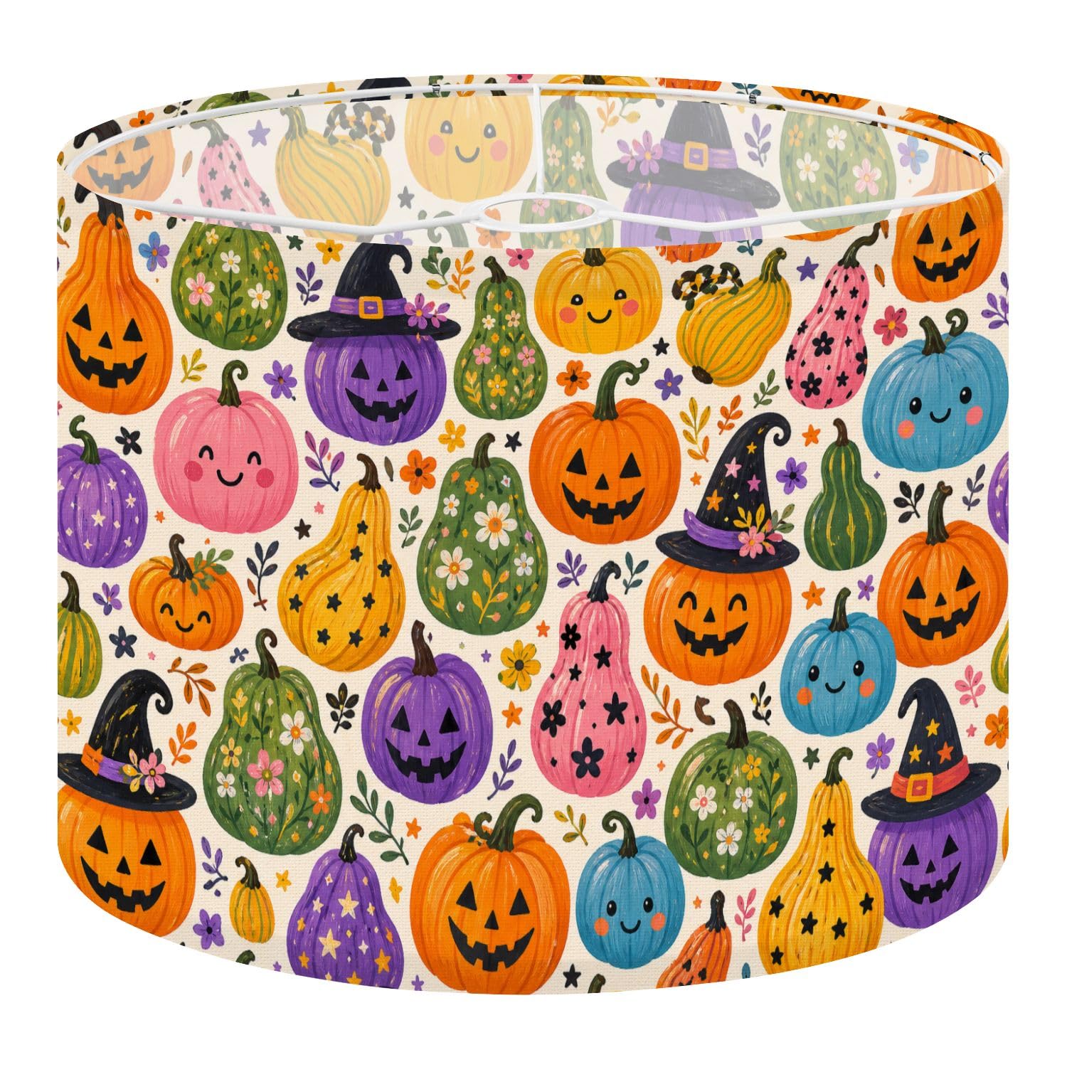 Deruinvaio Multi3 2Pcs 13In Lampshade Lamp Shade Whimsical Halloween Pumpkin Gourd Cute For Ceiling Light, Table Lamp Floor Lamp Easy Assembly Replacement Light Shade