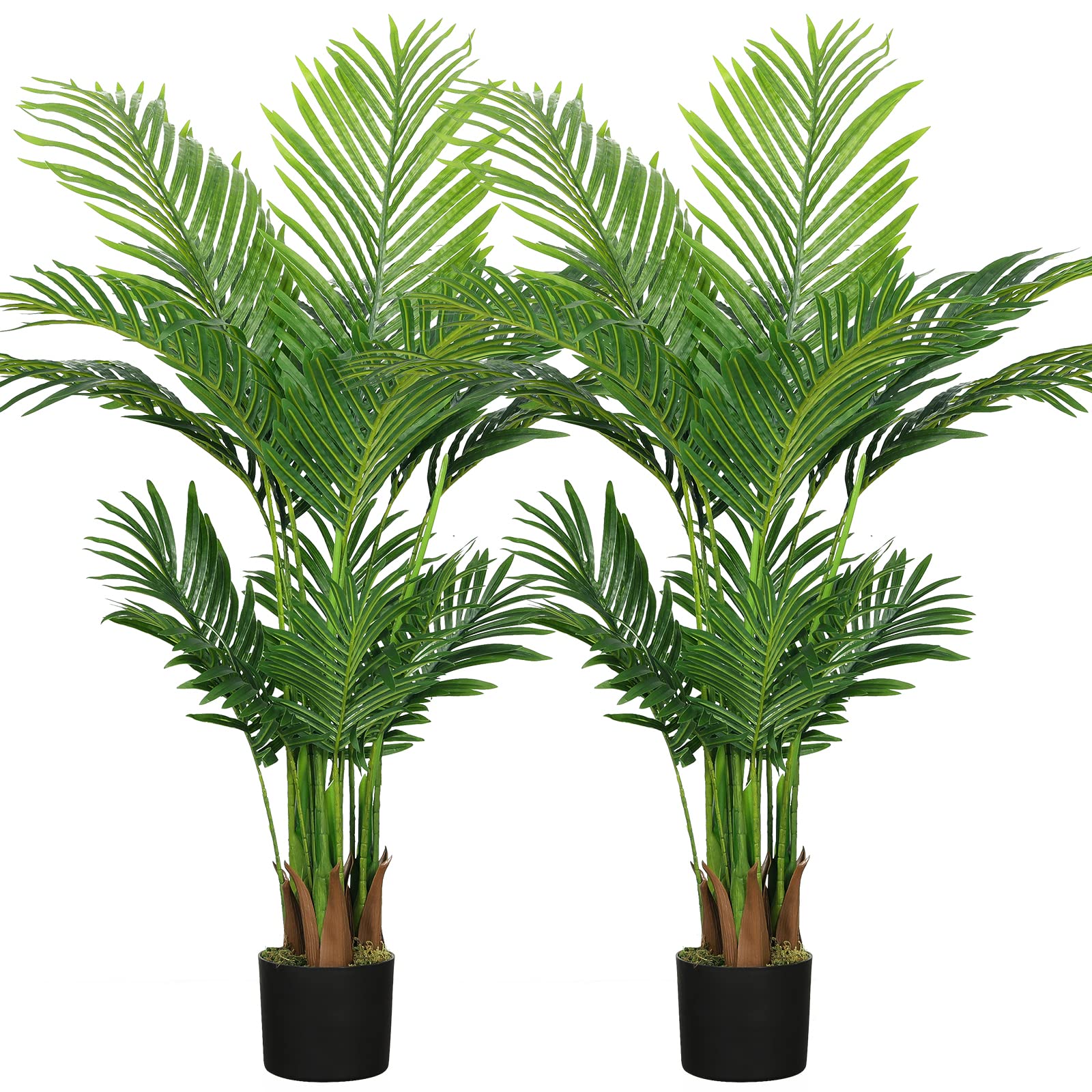 VIAGDO Artificial Kentia Palm Tree 4ft Tall Fake Palm Tree Decor with