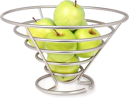 Spectrum Diversified Euro - Cuenco para frutas níquel satinado