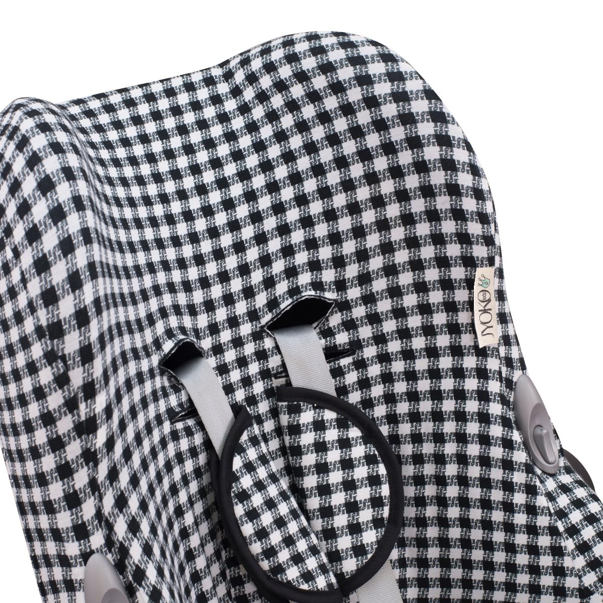 JYOKO Kids Funda de algodón para Silla de Coche Compatible con Maxi Cosi Cabriofix, Portabebe gr 0 (Vichy)