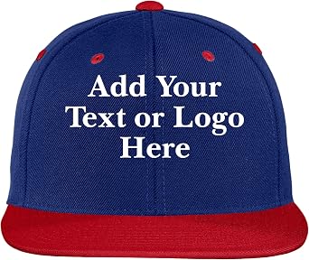 Custom Logo Embroidered Flat Bill Snapback Cap Adjustable Cap Great for Outdoors Baseball Cap