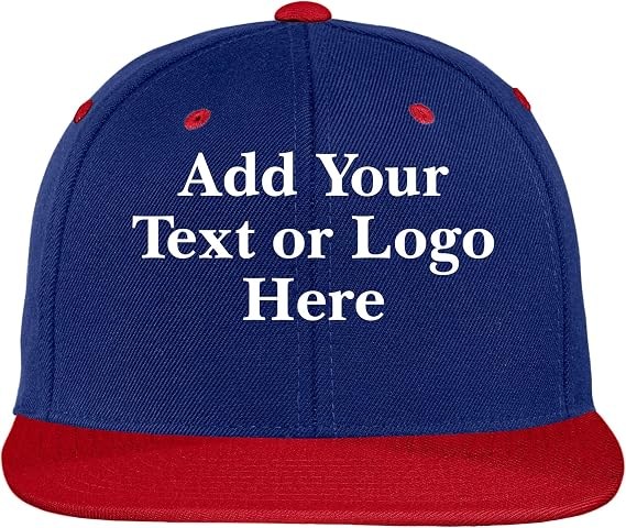 Custom Logo Embroidered Flat Bill Snapback Cap Adjustable Cap Great for Outdoors Baseball Cap
