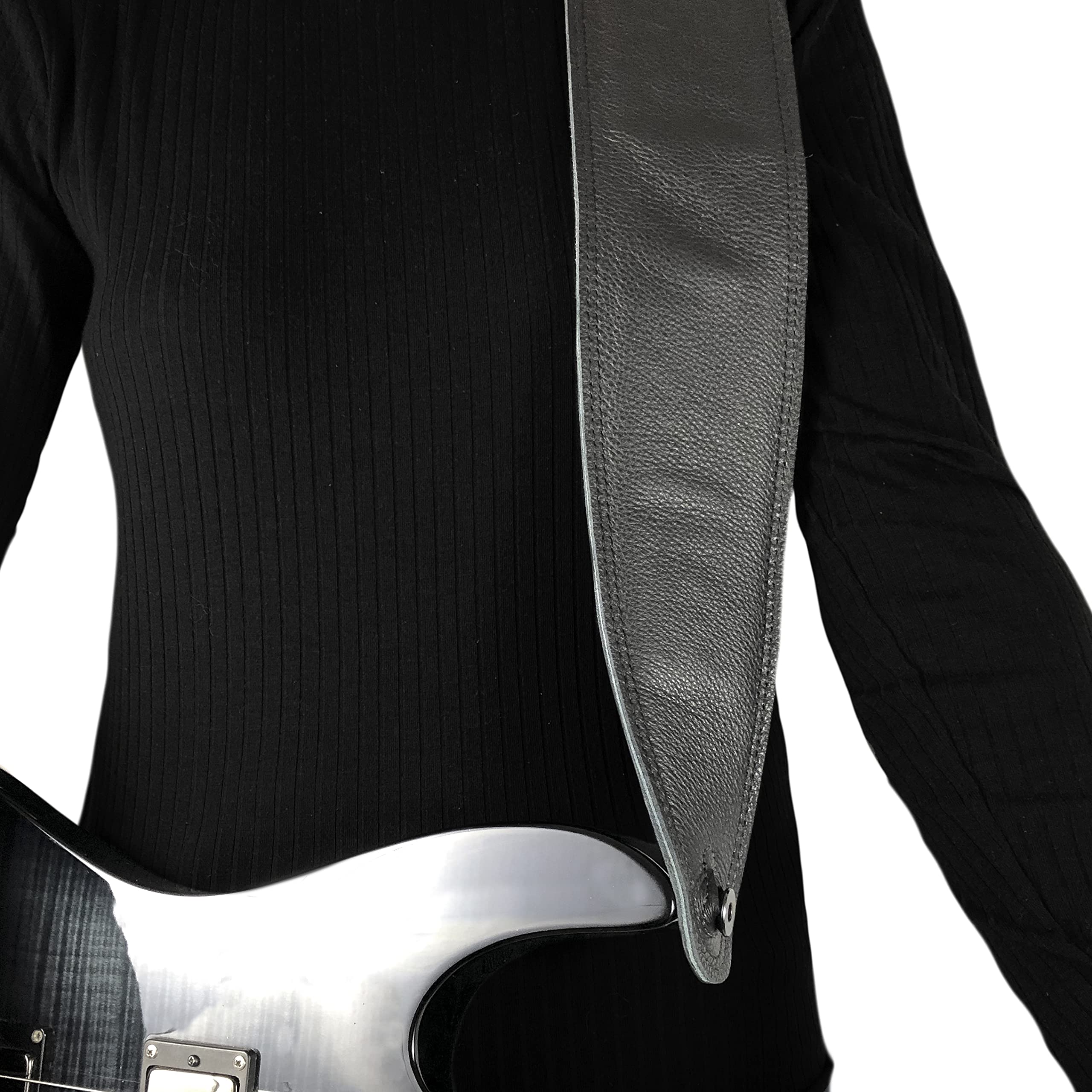 Perri's Leathers Ltd. - Correa de guitarra - Cuero - Acolchado - Ajustable - Para guitarras acústicas/bajas/eléctricas - Fabricada en Canadá