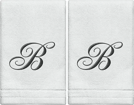 Monogrammed Towels Fingertip, Personalized Gift, 11 x 18...