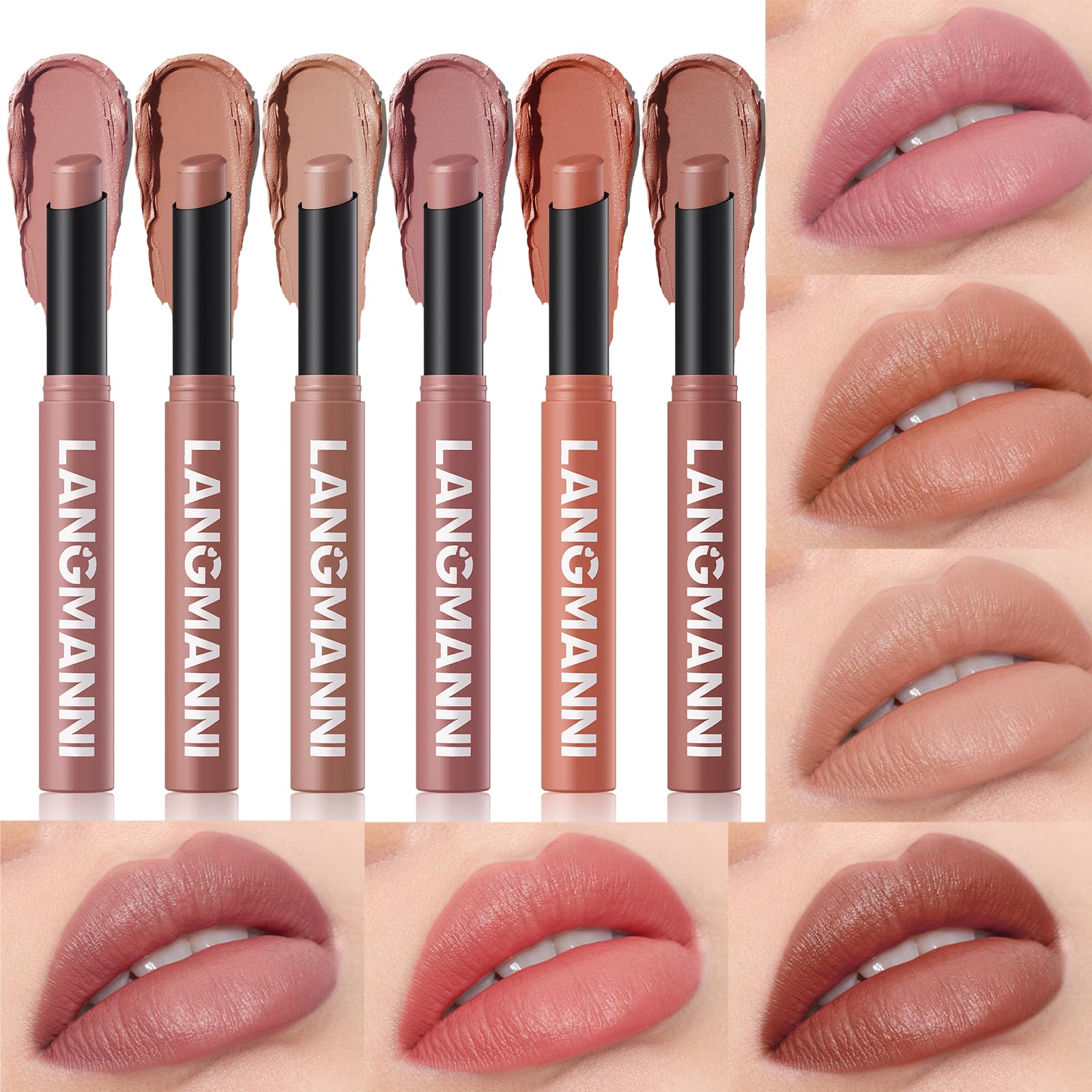 12-Color Velvet Matte Lipstick Set - Long-Lasting Shades -17