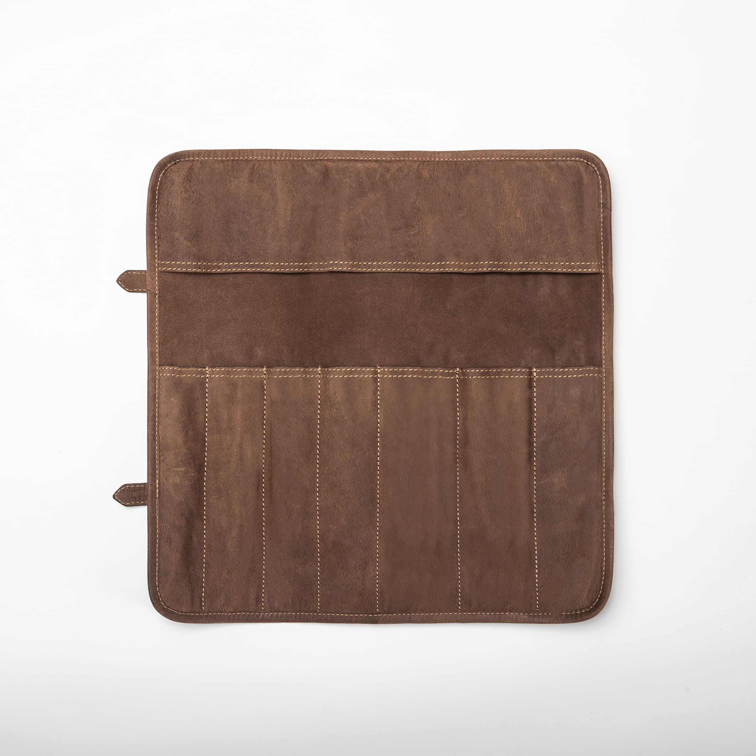 DRAKENSBERG Sac à Couteaux « Blade » – Étui Universel pour Couteaux de Chef Nobles, pour cuisiniers Professionnels, Formation et Passe-Temps, Durable en Cuir de Buffle, Marron Havane, DR00388