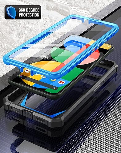 Miniatura 3 de Poetic Guardian Series - Funda diseñada para Google Pixel 5A 5G, híbrida de cuerpo completo, a prueba de golpes, con protector de pantalla