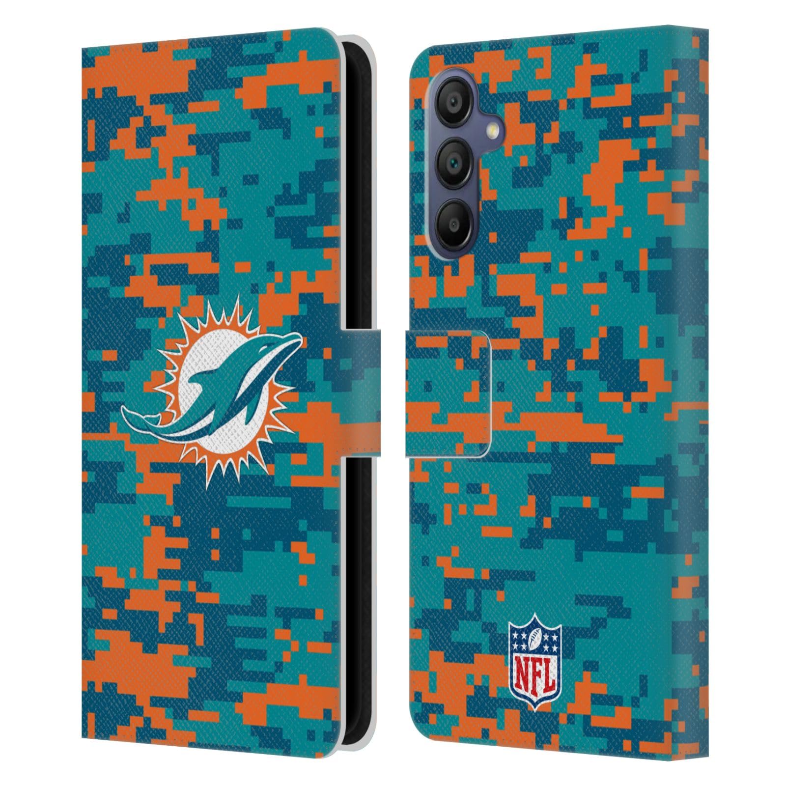 Funda para Samsung Galaxy A15 tipo libro tarjetero Miami Dolphins evita arañazos 7