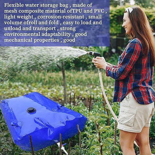 Miniatura 5 de Vejiga de almacenamiento de agua, tanque de almacenamiento de agua plegable de gran capacidad de 100L26.4 galones, contenedores de almacenamiento de