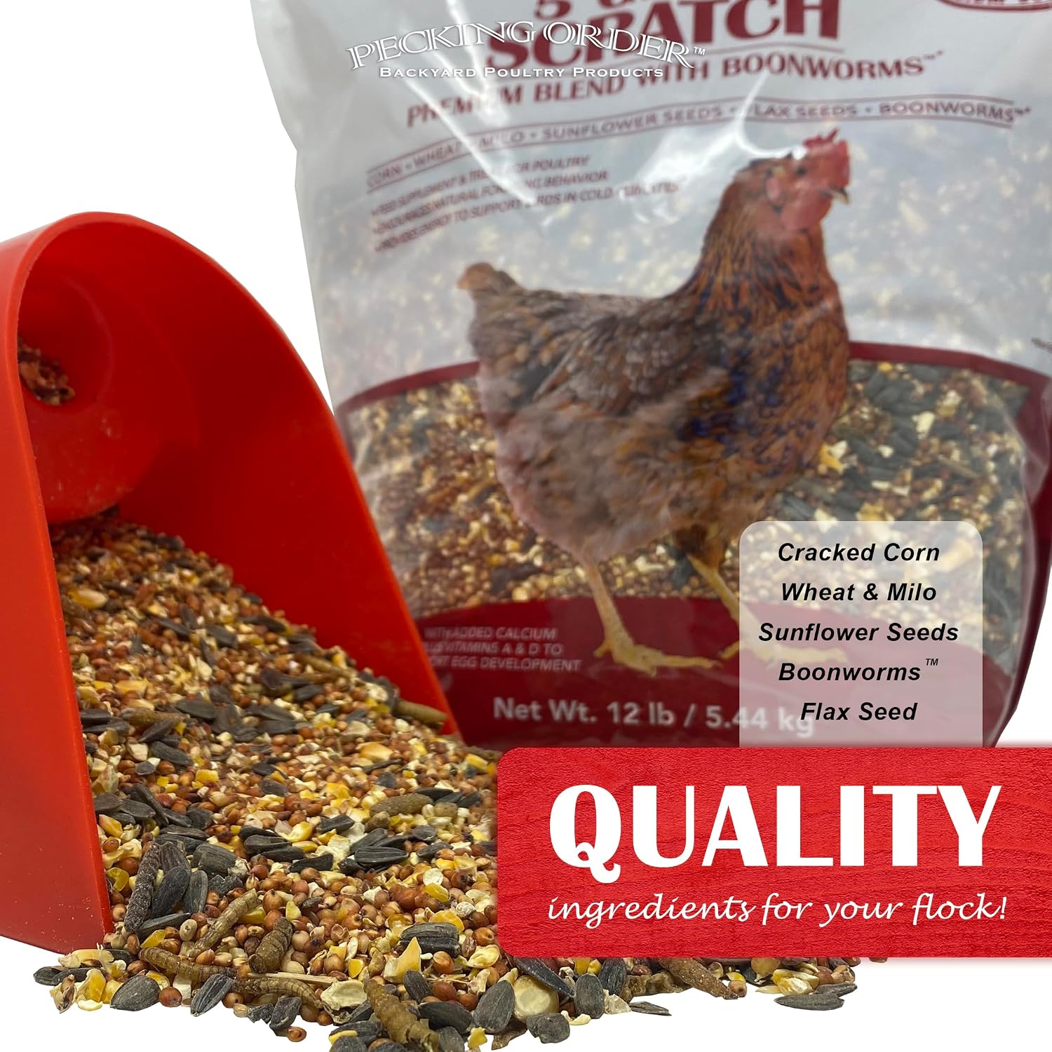 Pecking Order Boonworm Treats, 5 Grain Scratch (12 lb)