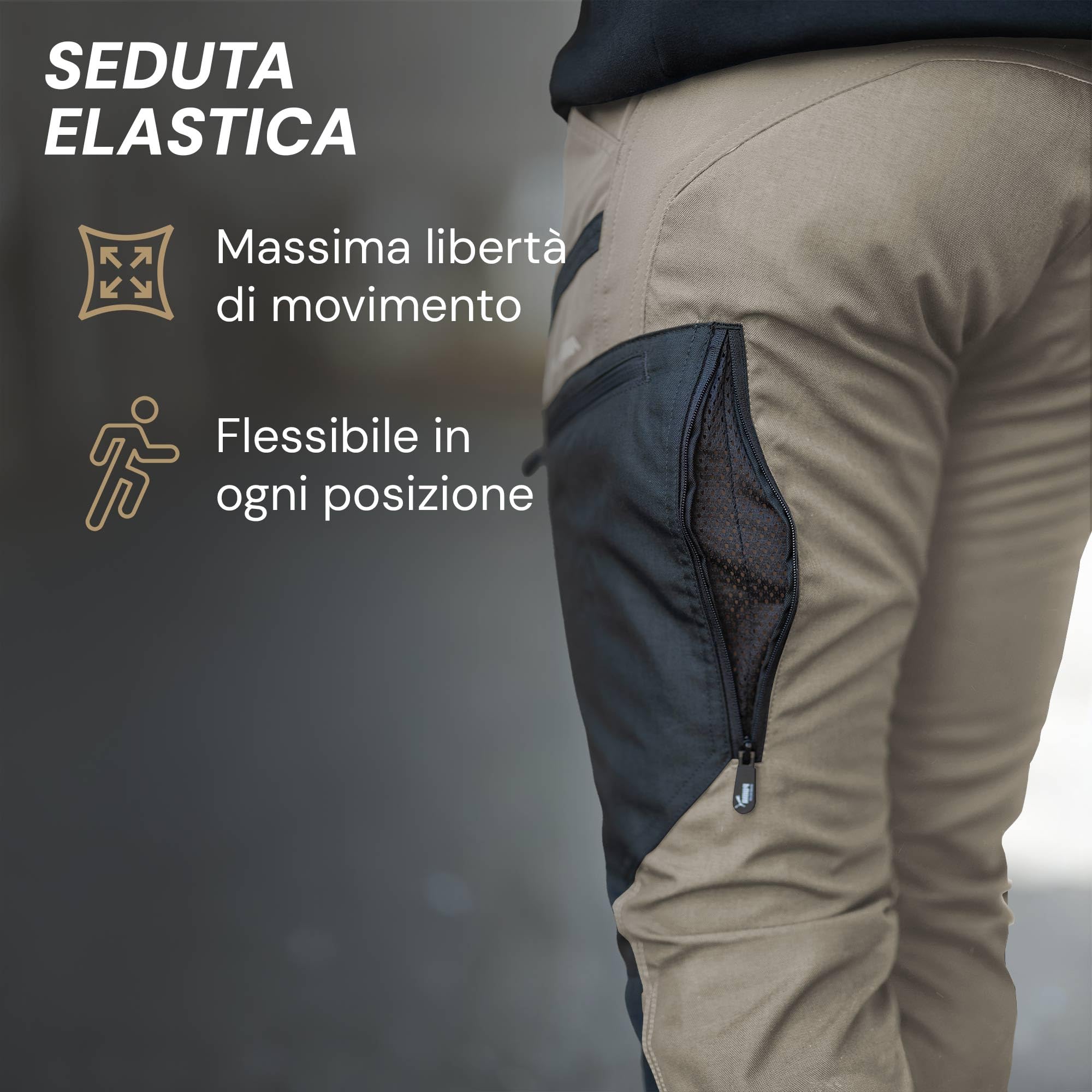 PUMA Workwear ProOne Adventure - Pantaloni da trekking da uomo, traspiranti e durevoli, parzialmente idrorepellenti, ripstop cargo