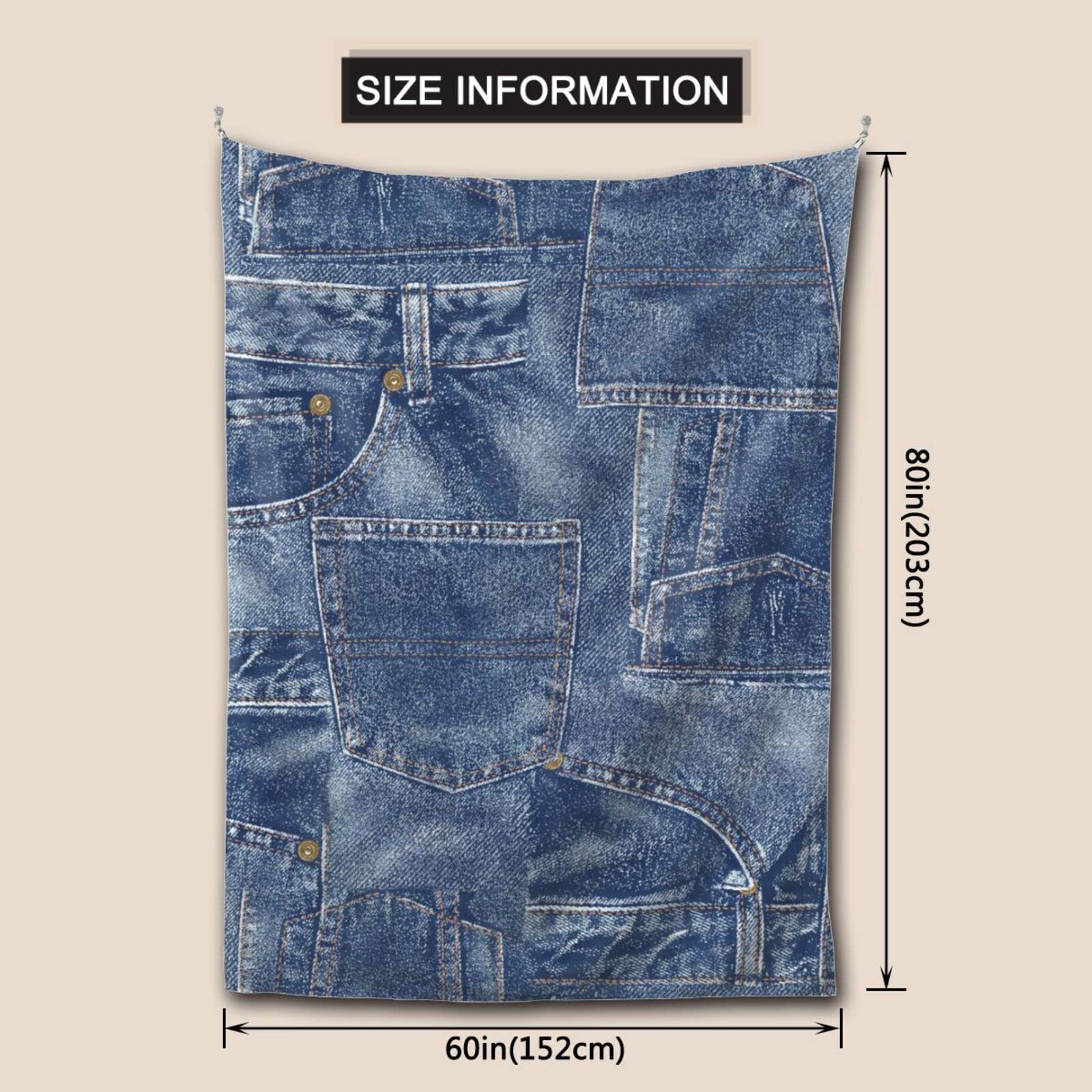 Amazon.co.jp: おしゃれな壁掛け デニム材質 パターン タペストリ 壁の