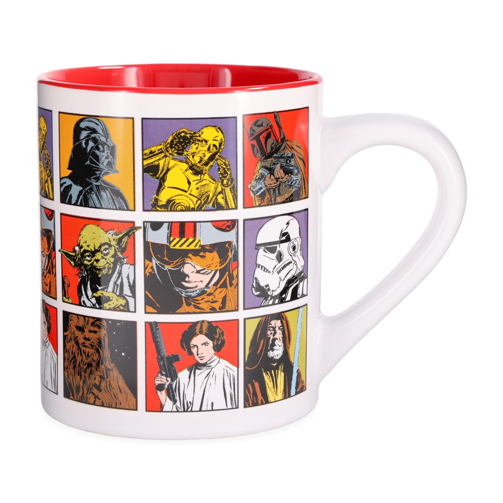Silver Buffalo Star Wars Episode 4 Character Grid Ceramic Mug, 14 Ounces