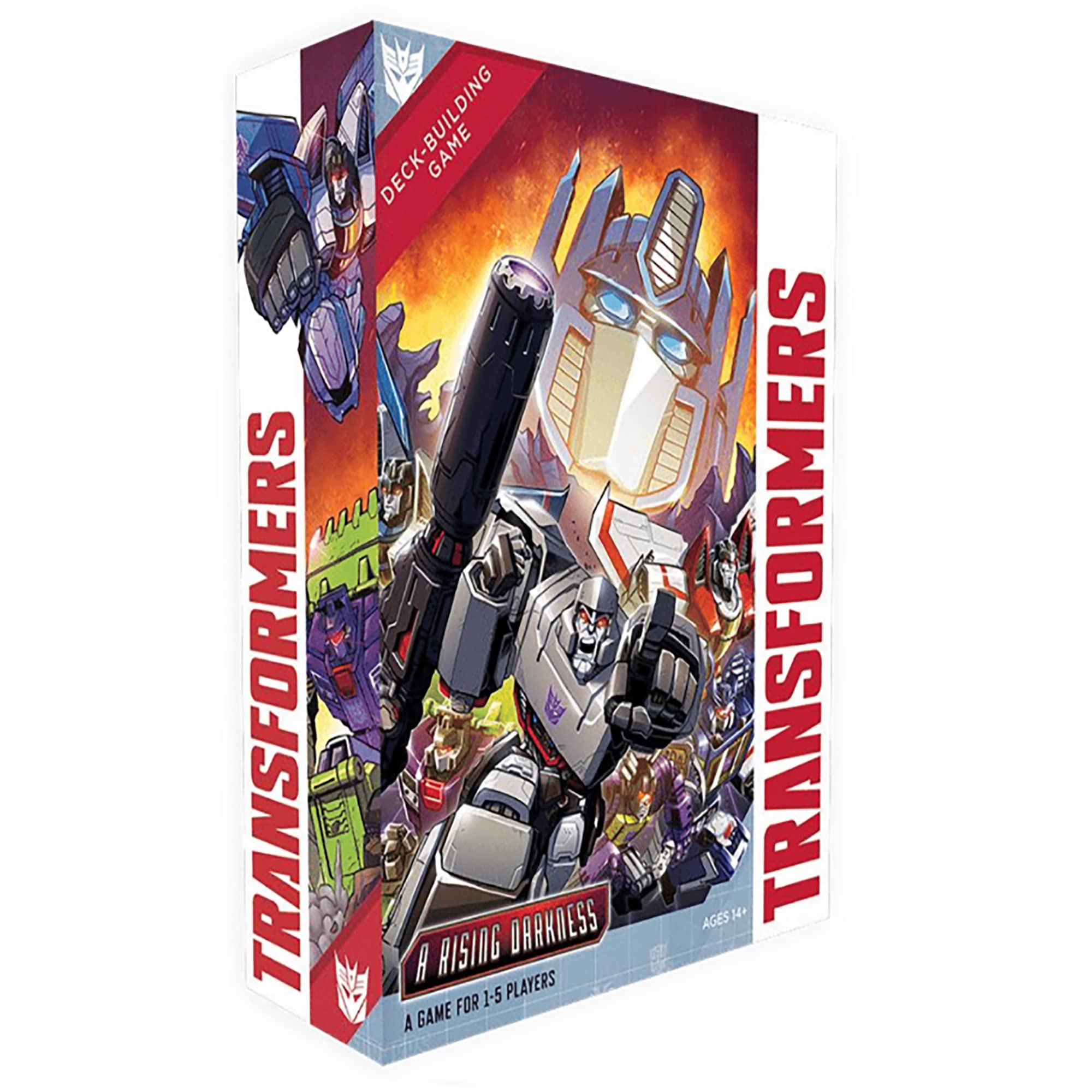 Gra do budowania talii Transformers od Renegade Games Studio: rozszerzenie Rising Darkness - samodzielna ekspansja, od 14 lat, 1-5 graczy, 45-90 minut