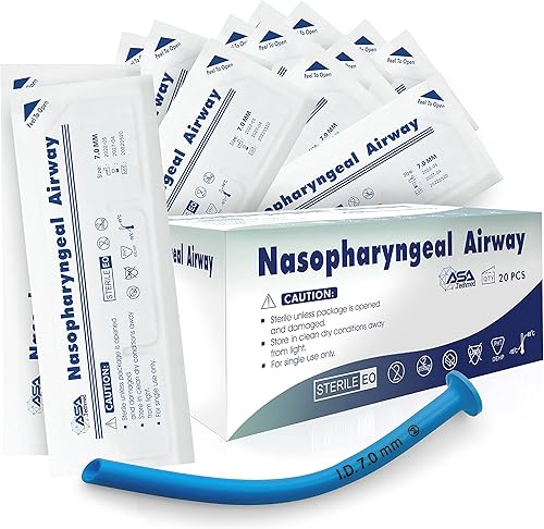 ASA TECHMED Nasal Airway Kit de 0.276in de manejo médico nasofaríngeo traumatismo Airways  Primeros Auxilios Rescate de Emergencia sin Látex Tubos
