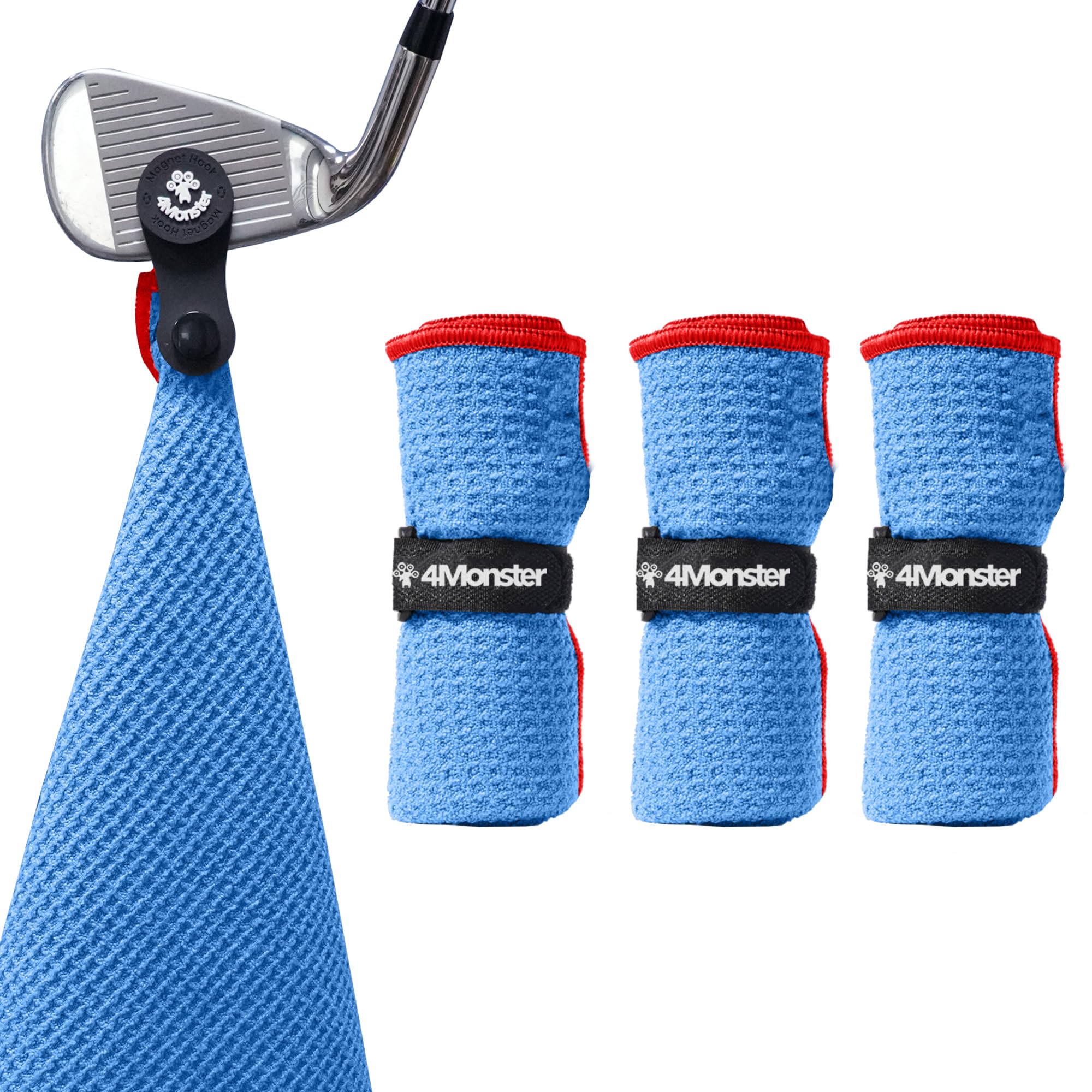 4Monster Golf Towels 3-Pack