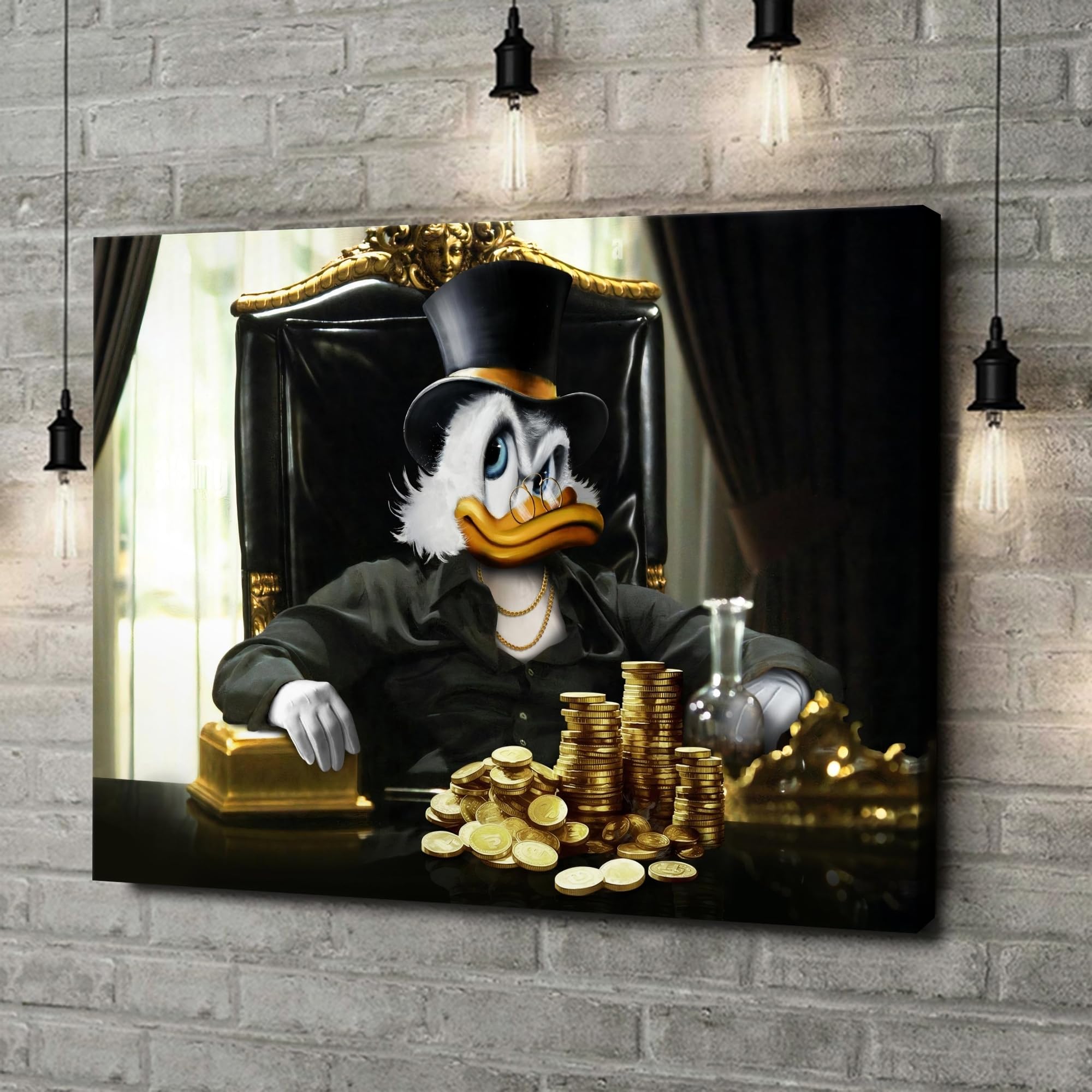 Artmazing | Dagobert Bild Bunt | S-Art Bilder Modern | Leinwandbild XXL für Wohnzimmer | Wandbild Deko | Buntes Poster für Wand