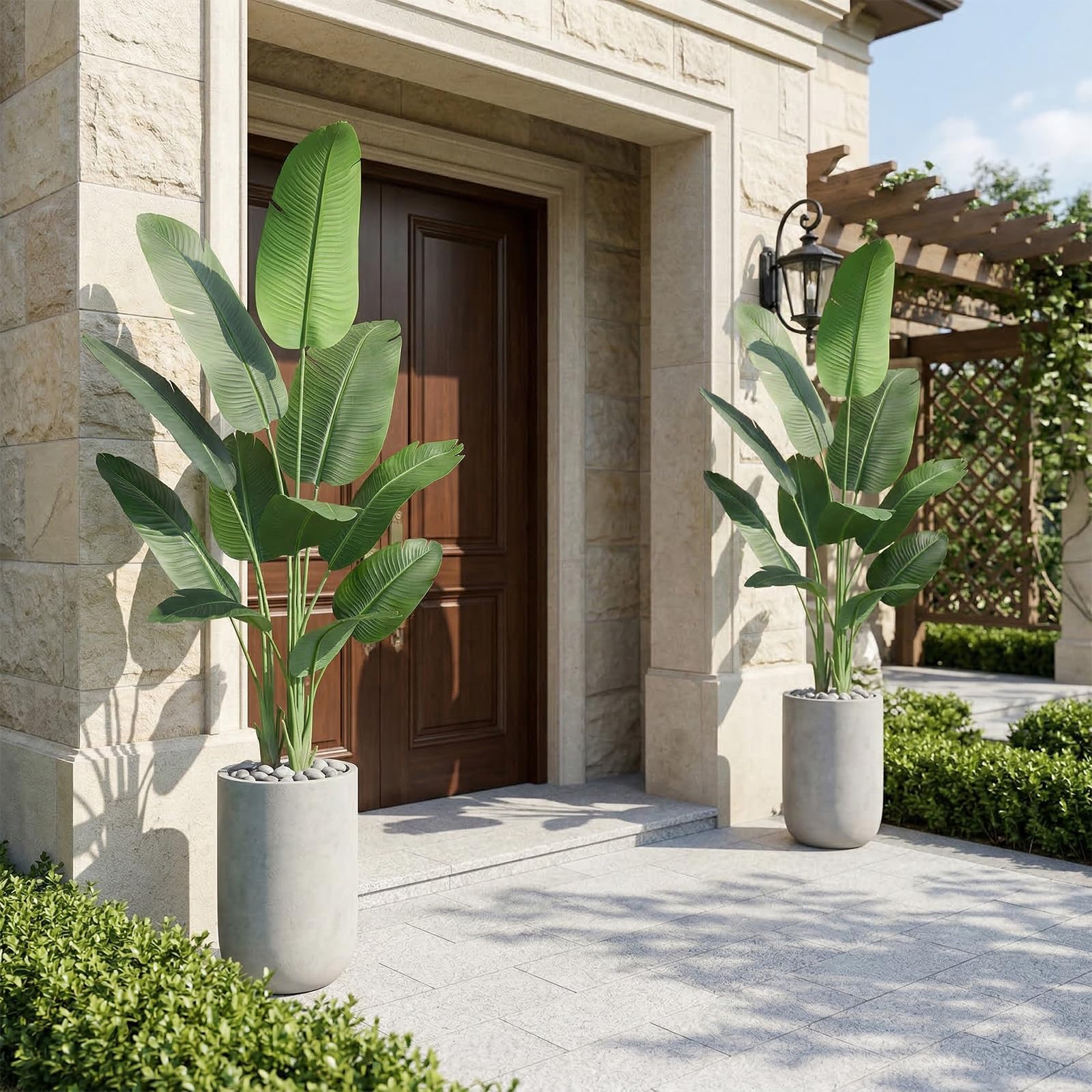 Arbre Artificiel 150m Oiseau du Paradis, Plante Artificielle PE Bananier Artificiel, Fausse Plante Interieur, Palmier Tropical Faux Arbre Vert avec Pot pour Decoration Maison Salon Chambre