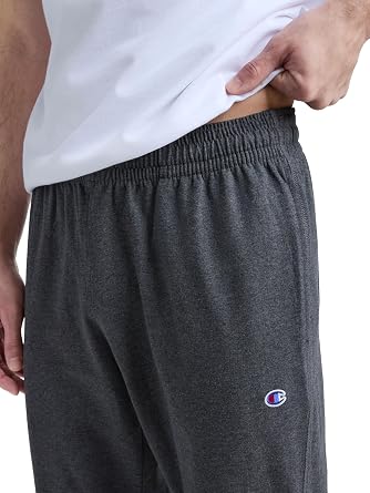 Champion Men's Open-Bottom Lounge Pants, Standard Fit, Lightweight, 100% Cotton, Available in Regular and Big & Tall