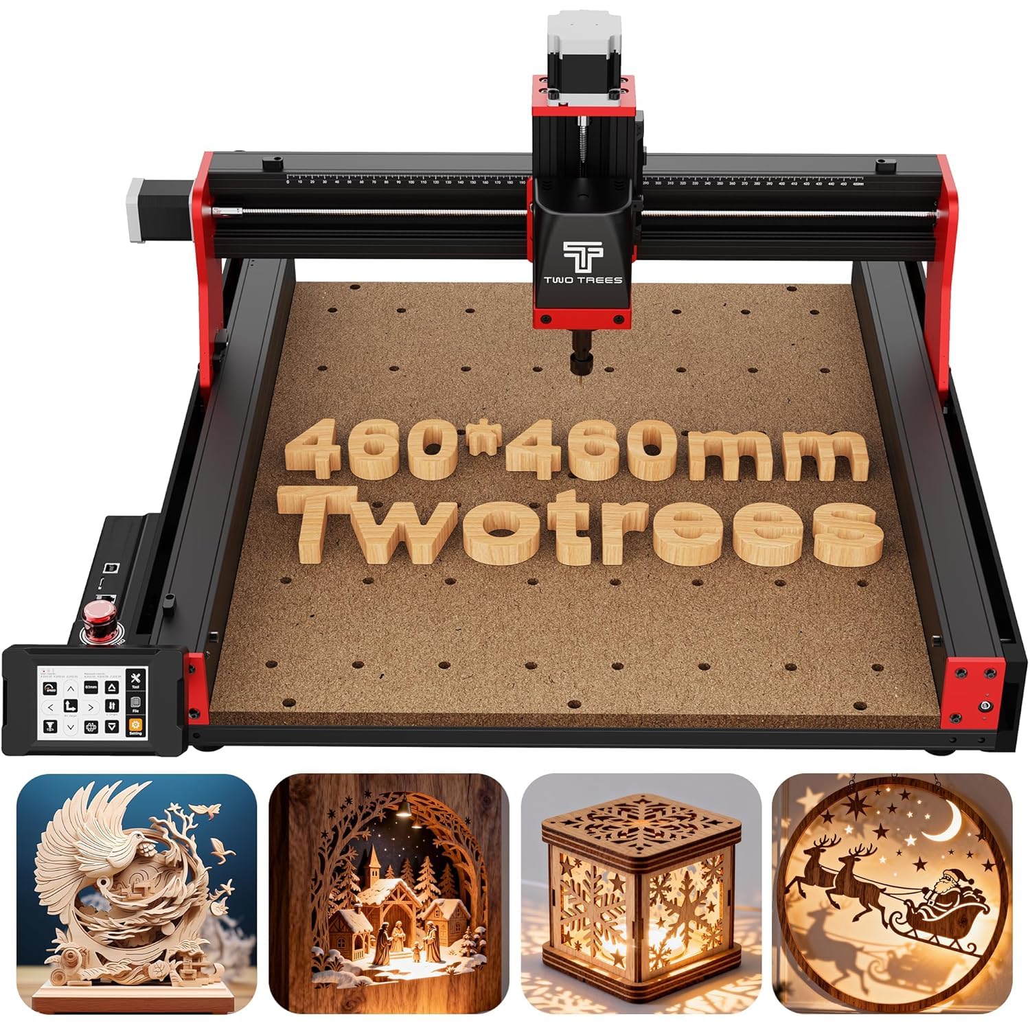 3IDEA Twotrees TTC450 Pro CNC Router Machine,Upgraded 3-Axis Engraving All-Metal Milling Machine for Wood Acrylic MDF Nylon Carving Cutting-image-20
