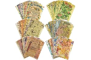 90 Sheets Vintage Scrapbook Collage Papers with Ephemera