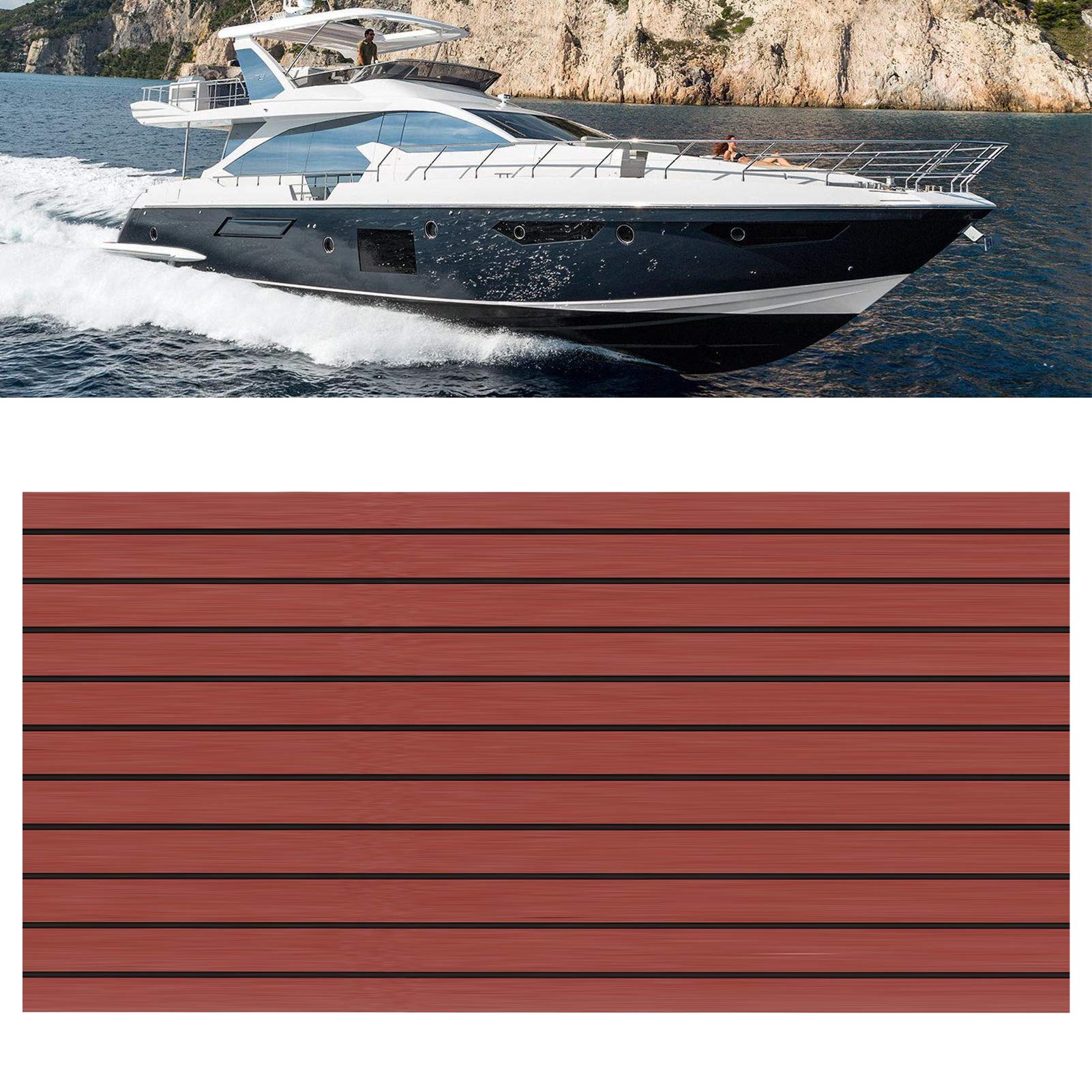 EVA-schuim bootdek, bootvloeren EVA-schuim, EVA-schuim terrasplaat, bootvloeren tractiepad, EVA-schuim bootdekmat zelfklevend, antislip trimbaar laken voor surfplank, camper, jacht, kajak, zwemmen