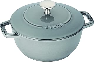 staub ストウブ 「 ワナベ グレー S 16cm 」 両手 ホーロー 鍋 IH対応 【日本正規販売品】 Wa-NABE 40501-002