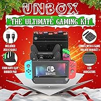 Vista 18 de Skywin Game Storage Tower and Controller Stand, Universal Game Holder & Console Stand with Left & Right Controllers, Game Disc Organizer