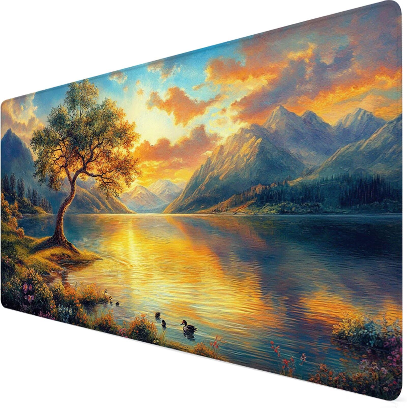 Podkładka pod mysz XXL 1200x600x3mm podkładka pod mysz drzewo życia podkładka pod mysz górska poprawia precyzję i prędkość, szyte krawędzie, akcesoria do gier, komputer biurowy, praca, komputer Y7