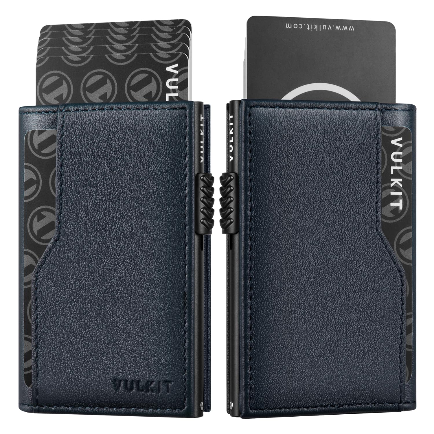 WELLNEC Slim Pop Up Card Holder Wallet For Men - RFID Blocking, Holds 9-12 Cards, ID Window, Money Clip - View #3