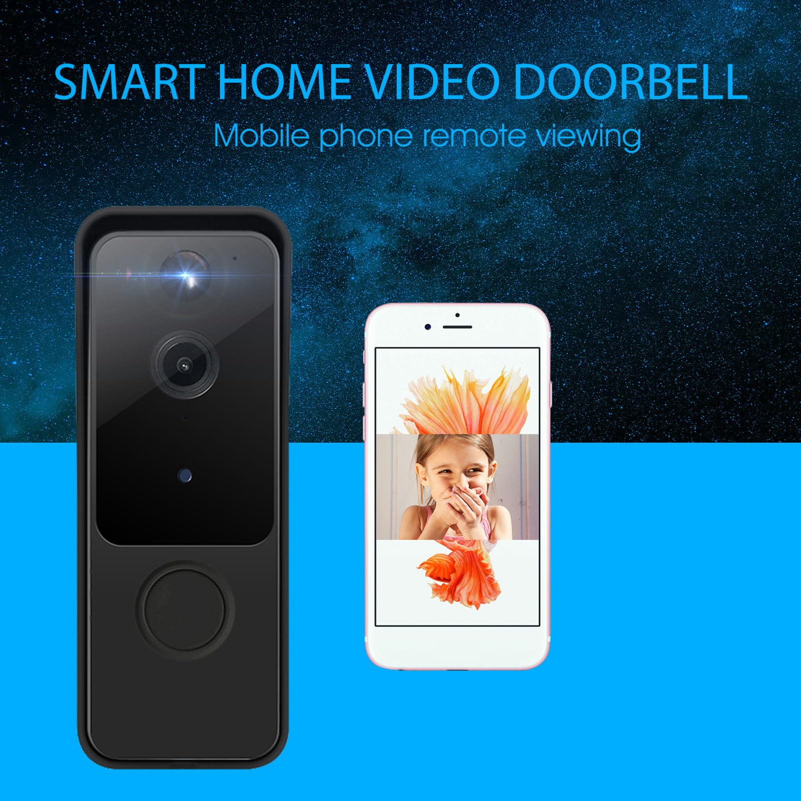 Denash Timbre con Video Inteligente 1080P con Detección de IA y Audio Bidireccional