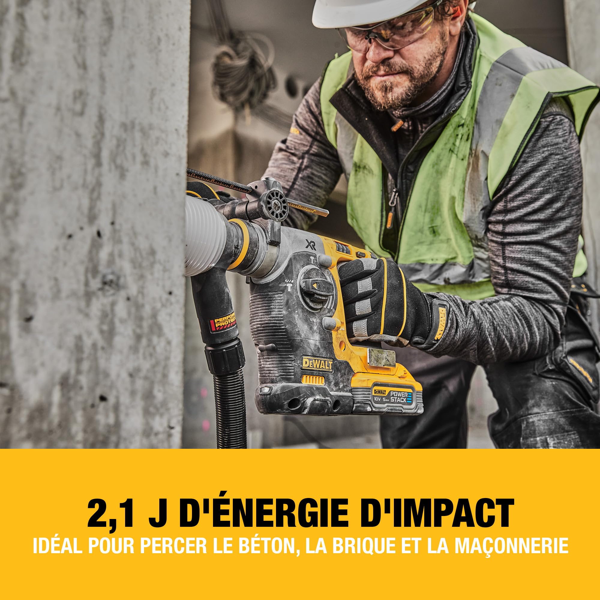 DEWALT Perforateur burineur SDS-Plus 24mm sans fil Brushless XR 18V DCH273N-XJ