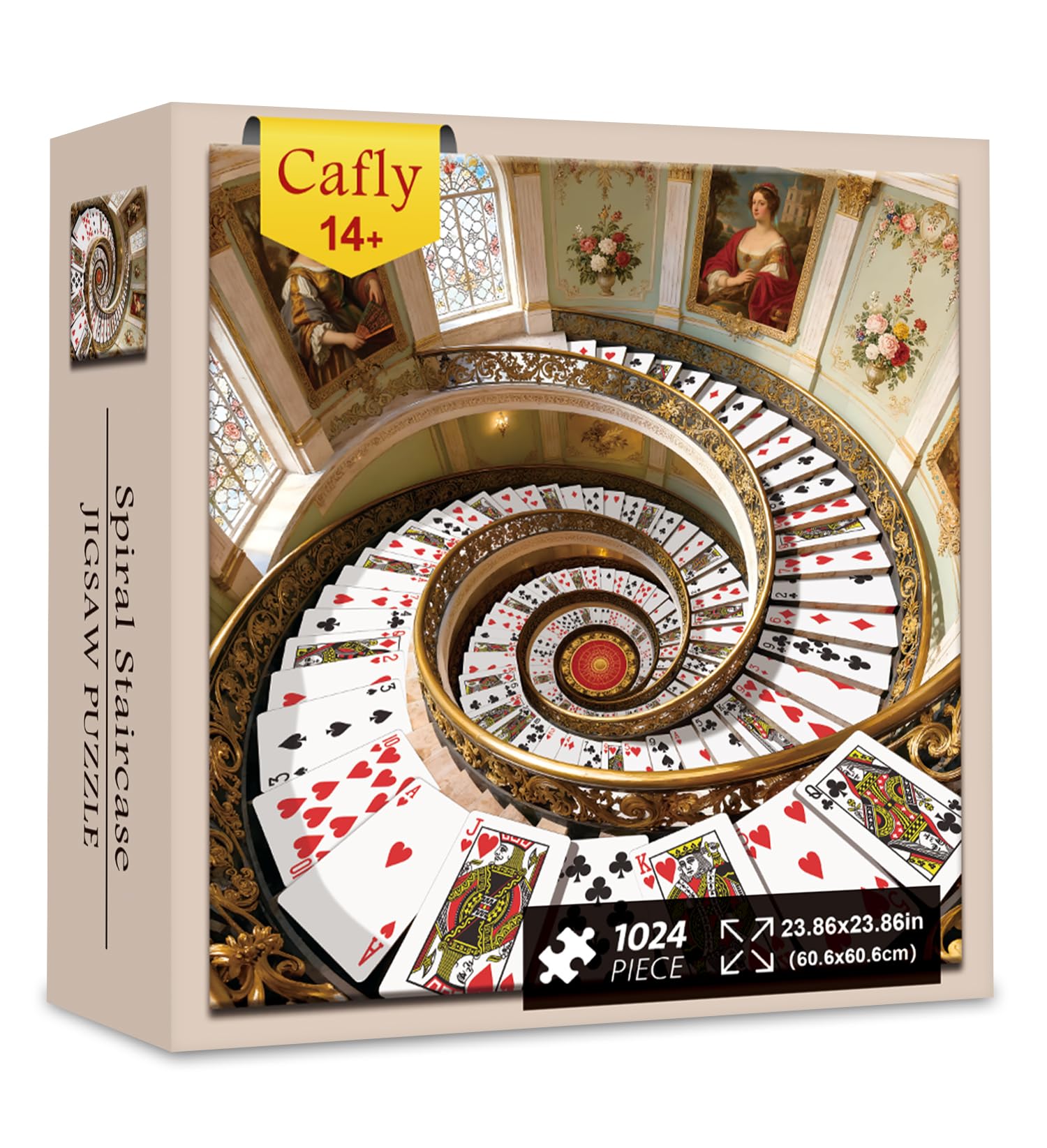Jigsaw Puzzles for Adults 1024 Pieces - Challenging Fun Puzzles Stunning Art Wall Decor, Gift for Adult Puzzle Lovers, Family Game, Spiral Staircase