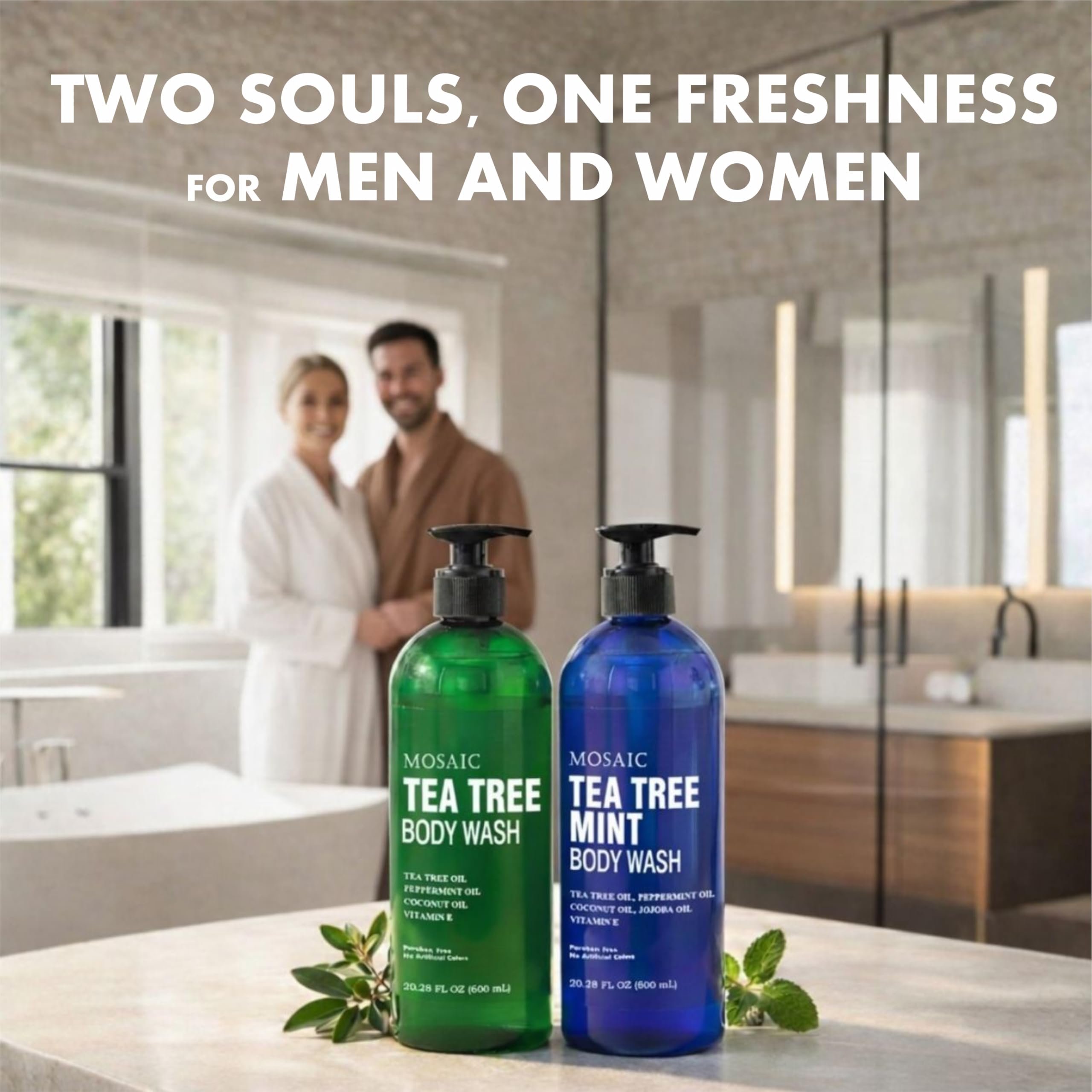 Amazon.com : Tea Tree Body Wash with Mint & Shower Gel with