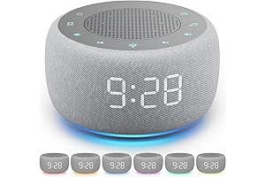Improve Rest & Focus Buffbee Sound Machine & Alarm Clock, 2-in-1 Sleep...