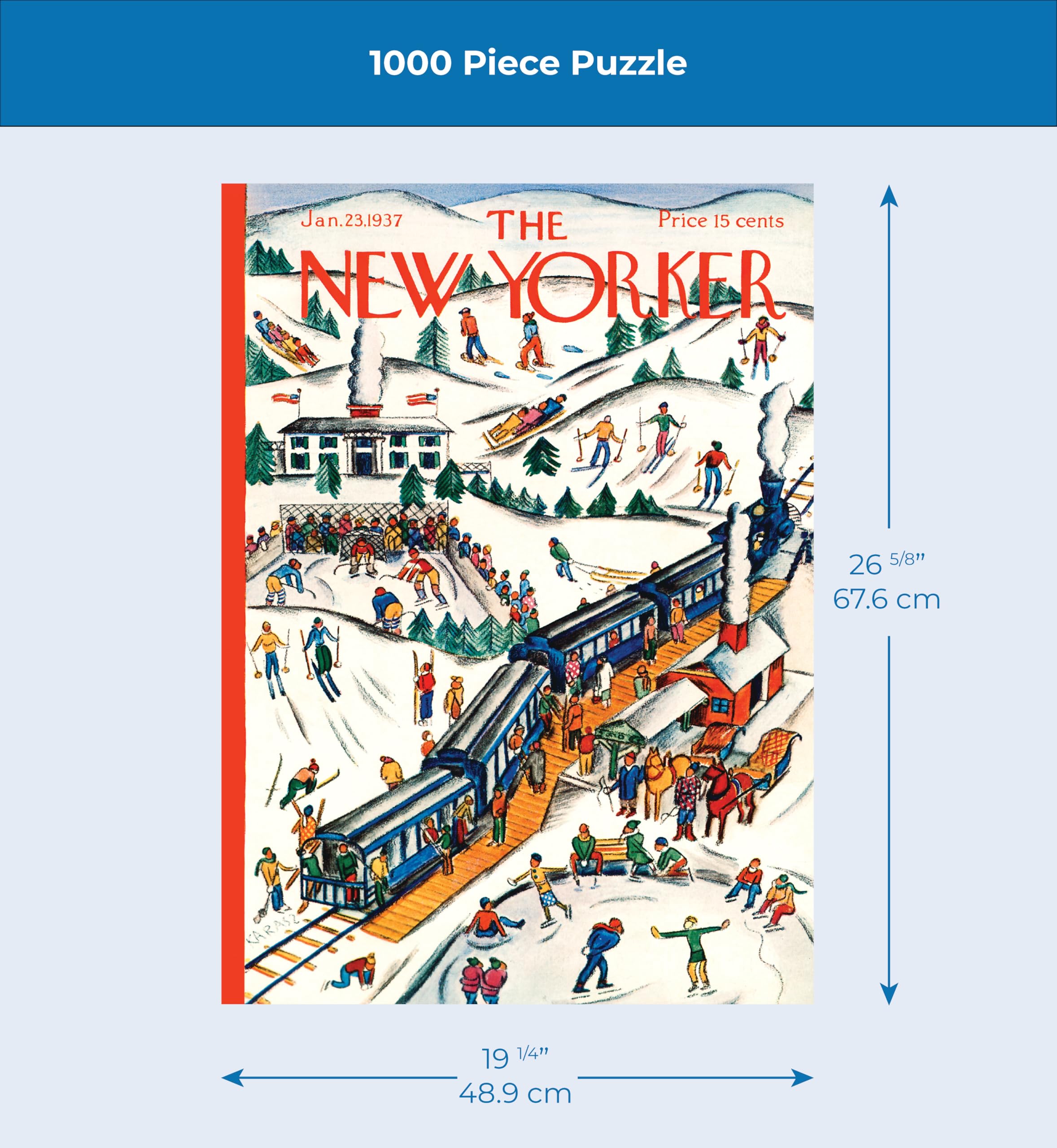 Amazon.co.jp: New York Puzzle Company - New Yorker Winter Weekend